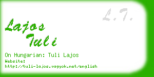 lajos tuli business card